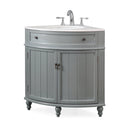 24" Benton Collection Thomasville Gray Farmhouse Corner Bathroom Vanity - ZK-47566CK - Chans Furniture
