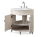24" Benton Collection Thomasville Taupe Modern Corner Bathroom Vanity - ZK-47599TP - Chans Furniture
