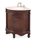 24" Classic Style Bayview Corner Bathroom Sink Vanity With Cream Top Model