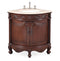 24" Classic Style Bayview Corner Bathroom Sink Vanity With Cream Top Model # BC-030M - Chans Furniture