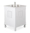 24" Classic Style White Marble Bayview Corner Sink Vanity Model