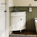 24 Inch Triadsville Freestanding White Corner Bathroom Sink Vanity