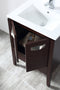 24" Tennant Brand Adagio Wenge Finish Bathroom Sink Vanity - CL-409WE24-ZI - Chans Furniture