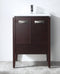 24" Tennant Brand Adagio Wenge Finish Bathroom Sink Vanity - CL-409WE24-ZI - Chans Furniture