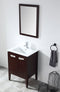 24" Tennant Brand Adagio Wenge Finish Bathroom Sink Vanity - CL-409WE24-ZI - Chans Furniture