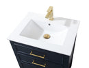 24" Tennant Brand Aruzza Small Slim Narrow Navy Blue Bathroom Vanity 2822-V24NB - Chans Furniture