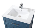 24" Tennant Brand Aruzza Small Slim Narrow Teal Blue Bathroom Vanity 2822-V24TB - Chans Furniture