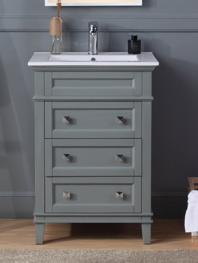 24 Inch Felix Gray Modern Small Bathroom Vanity