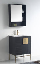 24" Tennant Brand Kuro Minimalistic Dawn Gray Bathroom Vanity - CL-102DG-24ZI - Chans Furniture