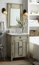 26" Benton Collection Distressed beige Abbeville Bathroom Sink Vanity - CF-28323 - Chans Furniture