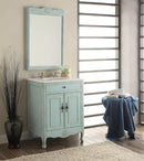 26" Daleville Distressed Light Blue Cottage style Bathroom Sink Vanity 838LB - Chans Furniture