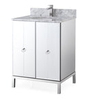26" Octavia Modern Mirrored French Bathroom Vanity HF-008 - Chans Furniture