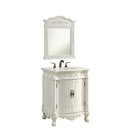 27" Classic Style Distressed White Hayman Bathroom Sink Vanity BC-2917W-AW - Chans Furniture