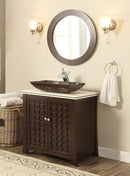 30" Benton Collection Giovanni Bathroom Vessel Sink Bathroom Vanity & Mirror HF - 339A - MIR