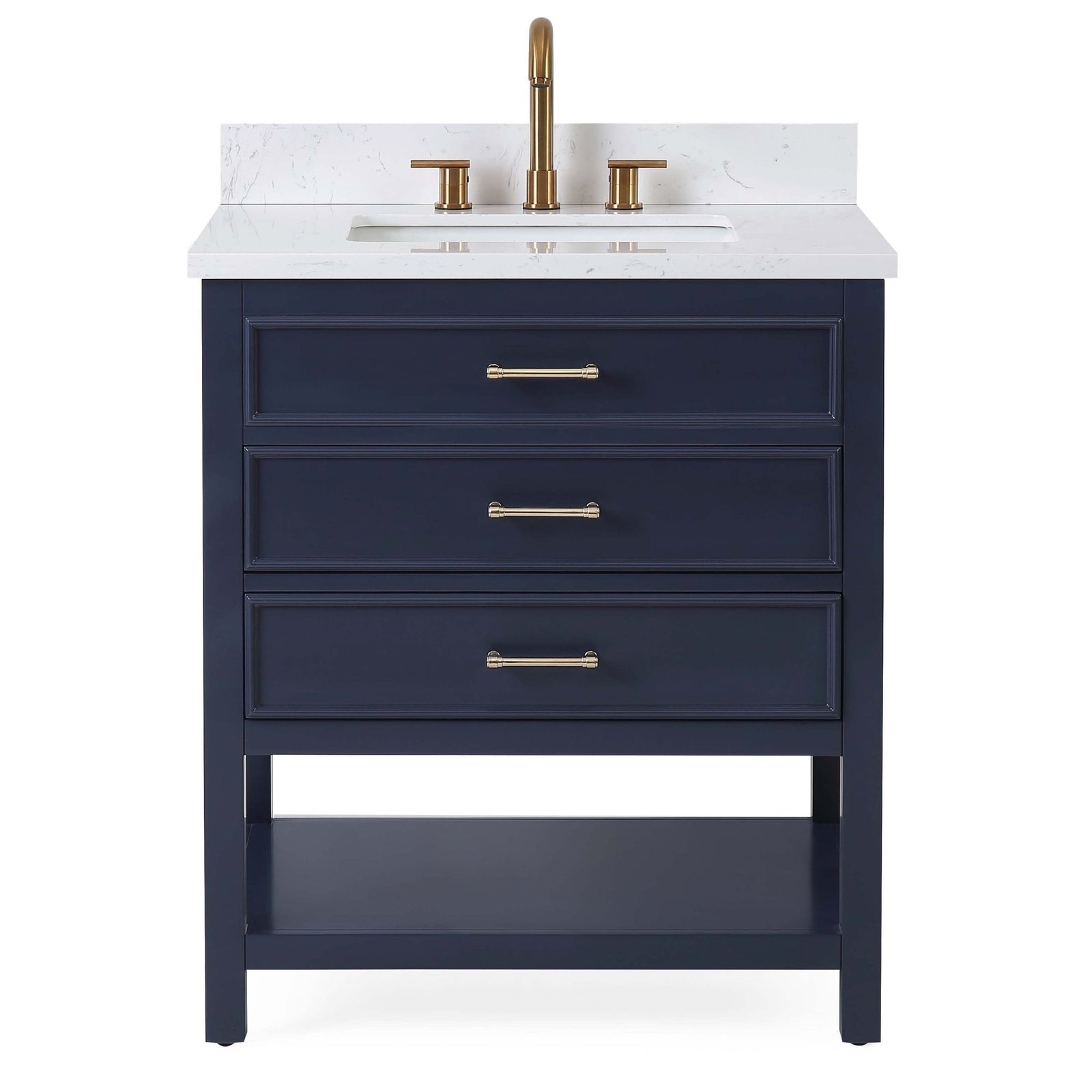 30" Felton Navy Blue Modern Single Sink Bathroom Vanity – Chans Furniture
