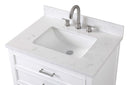 30" Felton White Modern Single Sink Bathroom Vanity 7206-W30 - Chans Furniture