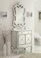 30" inch Adelisa Mirrored Bathroom Vanity with Italian Carrara Marble Countertop BC-506SL-RA - Chans Furniture