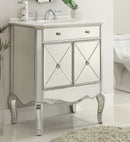 30" inch Adelisa Mirrored Bathroom Vanity with Italian Carrara Marble Countertop BC-506SL-RA - Chans Furniture
