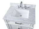 30" Tennant Brand Durand Modern White Bathroom Sink Vanity QT-1808-V30W - Chans Furniture