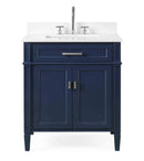 30" Tennant Brand Durand Navy Blue Bathroom Sink Vanity QT-1808-V30NB - Chans Furniture
