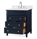 30" Tennant Brand Felix Modern Style Navy Blue Bathroom Vanity ZK-1810-V30NB - Chans Furniture