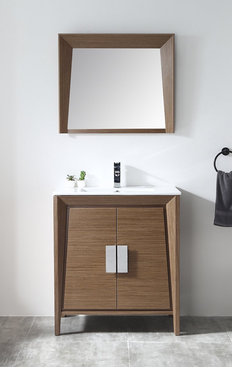30" Tennant Brand Larvotto Light Wheat Contemporary Bathroom Vanity CL-22WV30-ZI - Chans Furniture