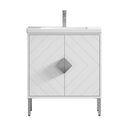 30" Tennant Brand Modern Style White Eileen Bathroom Sink Vanity - AC-66WT30 - Chans Furniture