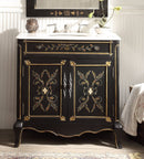 32" Bathroom Vanity, Hand-painted Floral Motif Decoroso - Model