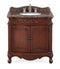 32" Benton Collection Baltic Brown Granite Counter top Fiesta Bathroom Sink Vanity CF-2873-TK - Chans Furniture