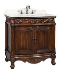 32" Benton Collection Baltic Brown Granite Counter top Fiesta Bathroom Sink Vanity CF-2873-TK - Chans Furniture