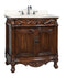 32" Benton Collection Baltic Brown Granite Counter top Fiesta Bathroom Sink Vanity CF-2873-TK - Chans Furniture