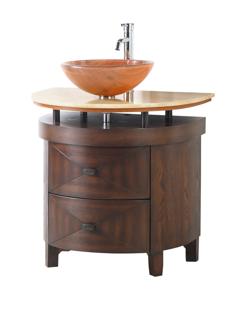 32" Benton Collection Onyx counter top Verdana Vessel Sink Bathroom Vanity BWV-026 - Chans Furniture