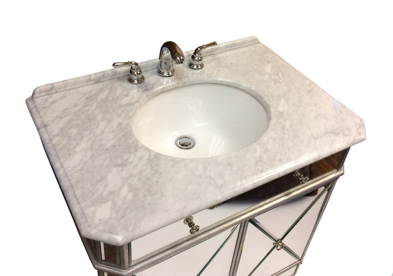 32" Mirror Reflection Austell Bathroom Sink Vanity & Optional Mirror Set BC-504GC-RA - Chans Furniture