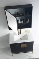 32" Tennant Brand Kuro Minimalistic Dawn Gray Bathroom Vanity - CL-102DG-32ZI - Chans Furniture