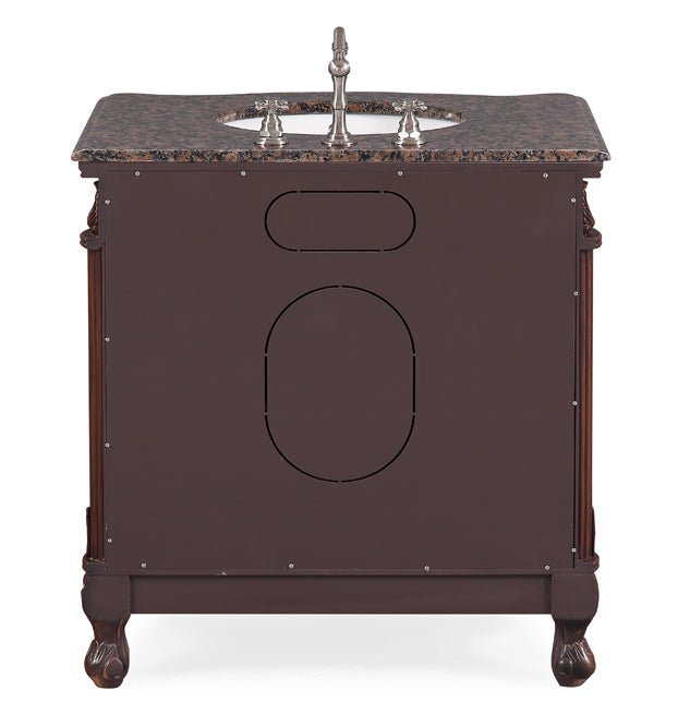 32" Traditional style cream marble Fiesta Bathroom Sink Vanity - CF - 2873SB - TK
