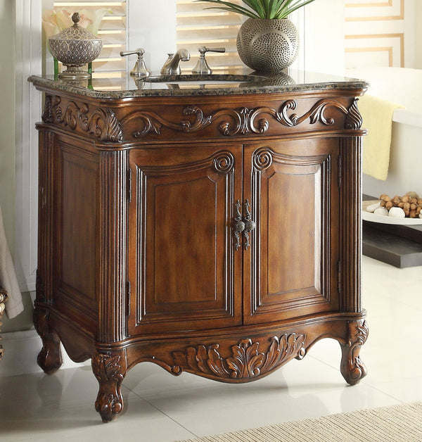 32" Traditional style cream marble Fiesta Bathroom Sink Vanity - CF - 2873SB - TK