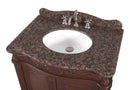 32" Traditional style cream marble Fiesta Bathroom Sink Vanity - CF - 2873SB - TK