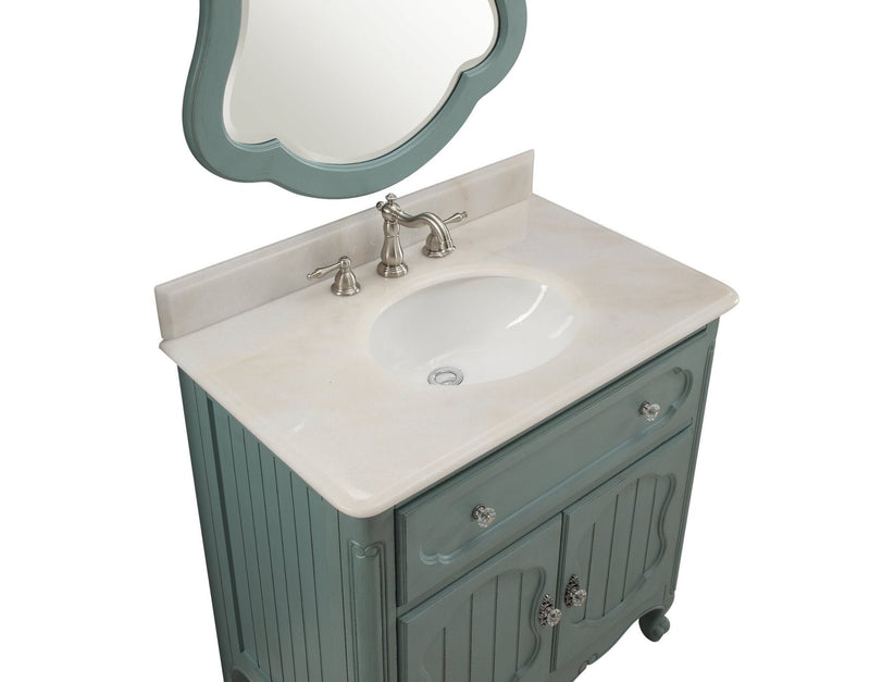 34” Knoxville Bathroom Sink Vanity - Benton Collection Model GD-1533BU - Chans Furniture