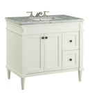 35" Braemar Sink Vanity with Italian Carrara Marble Countertop - Model 91715CR - Chans Furniture