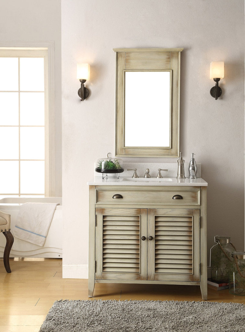 36" Abbeville Bathroom Sink Vanity - Benton Collection CF-28324 - Chans Furniture
