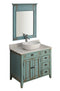 36" Abbeville Vessel Sink Vanity, Distressed Blue - Benton Collection Model CF-78886BU - Chans Furniture
