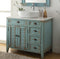 36" Abbeville Vessel Sink Vanity, Distressed Blue - Benton Collection Model CF-78886BU - Chans Furniture