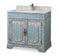 36" Benton Collection Litchfield Distressed Rustic Light Blue Beach Style Bathroom Vanity RX-2211 - Chans Furniture