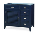 36” Benton Collection Zapata Navy Blue Shutter Blind Bathroom Vanity NB-6685-36 - Chans Furniture