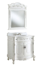 36" classic style antique white Fairmont Bathroom Sink Vanity BC-3905W-AW-36 - Chans Furniture