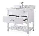 36-Inches Kendia Farmhouse Sink Bathroom Vanity - GD-7036-WT36-RA - Chans Furniture