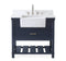 36-Inches Kendia Navy Blue Farmhouse Sink Bathroom Vanity - FW-7036-NB36 - Chans Furniture