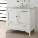 36" Karent Sink Vanity with Italian Carrara Marble Countertop - Model