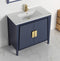 36" Larvotto Navy Blue Modern Bathroom Sink Vanity - CL-22NB36-ZI - Chans Furniture