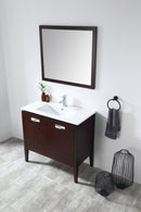 36" Tennant Brand Adagio Wenge Finish Bathroom Sink Vanity - CL-409WE36-ZI - Chans Furniture